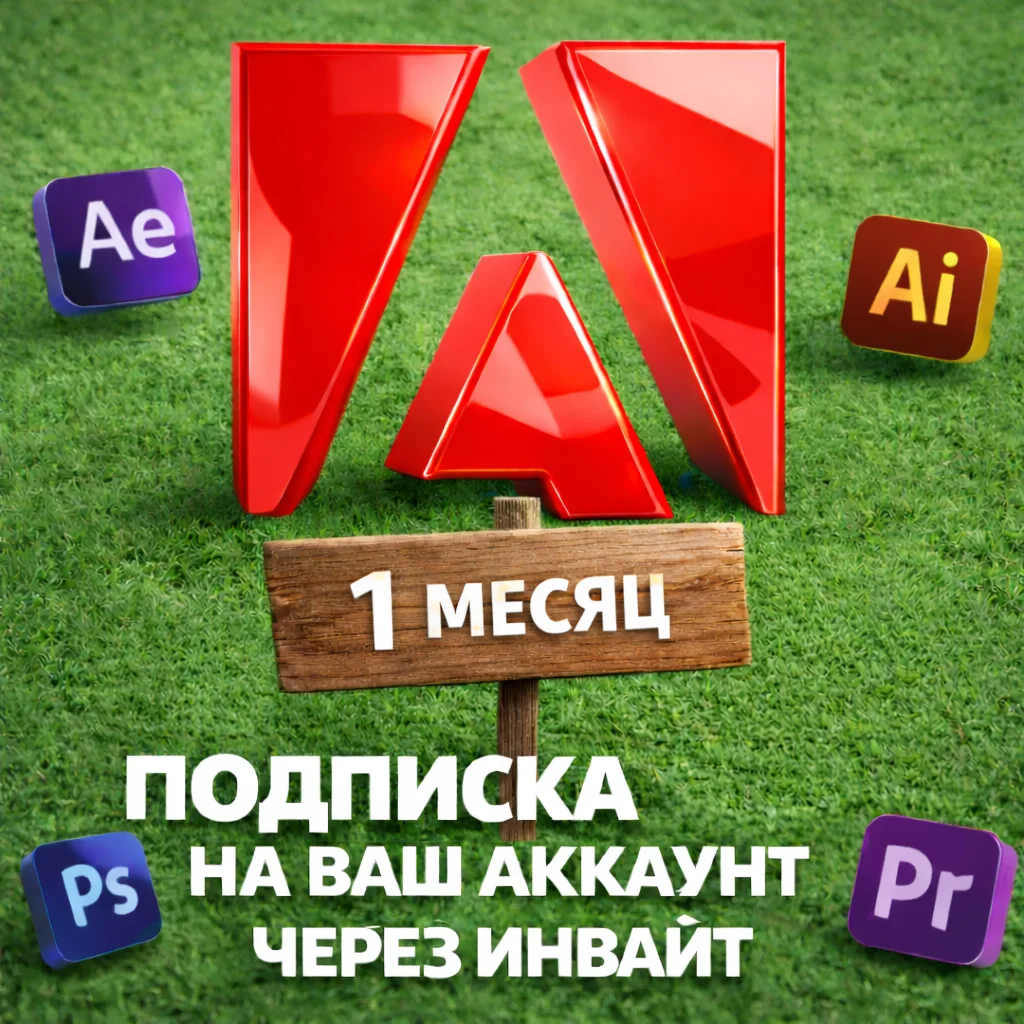Adobe Creative Cloud - 1 месяц на ваш аккаунт / инвайт