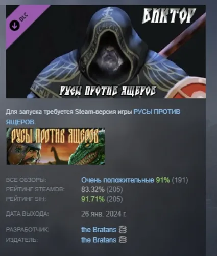 Русы против Ящеров - Персонаж Виктор АВТОДОСТАВКА STEAM РОССИЯ