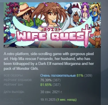 Wife Quest АВТОДОСТАВКА STEAM GIFT РОССИЯ