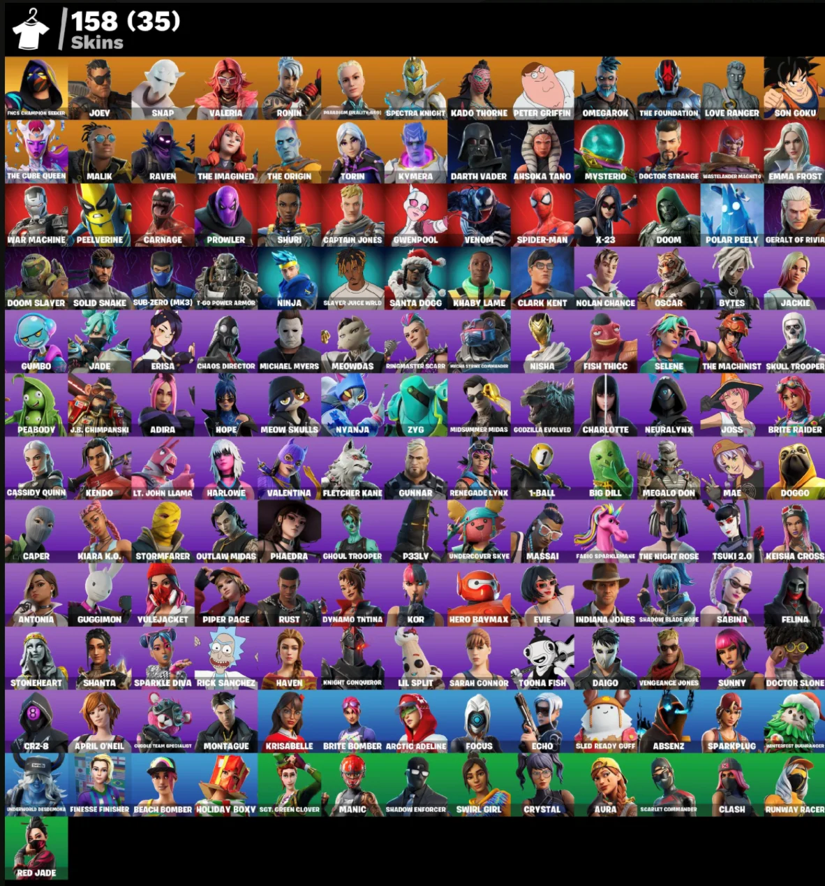 FN (ALL PLATFORMS) | CHANGE MAIL | 158 skins (35 paids)