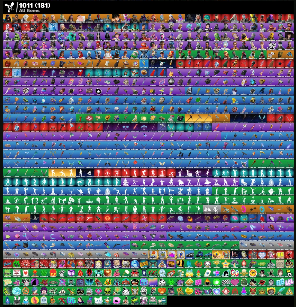 FN (ALL PLATFORMS) | CHANGE MAIL | 158 skins (35 paids)