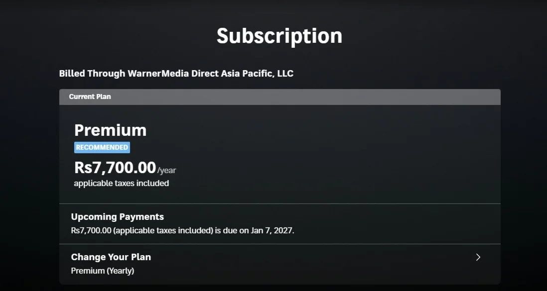 HBO Max Premium (12 Month) Applied to Your Account