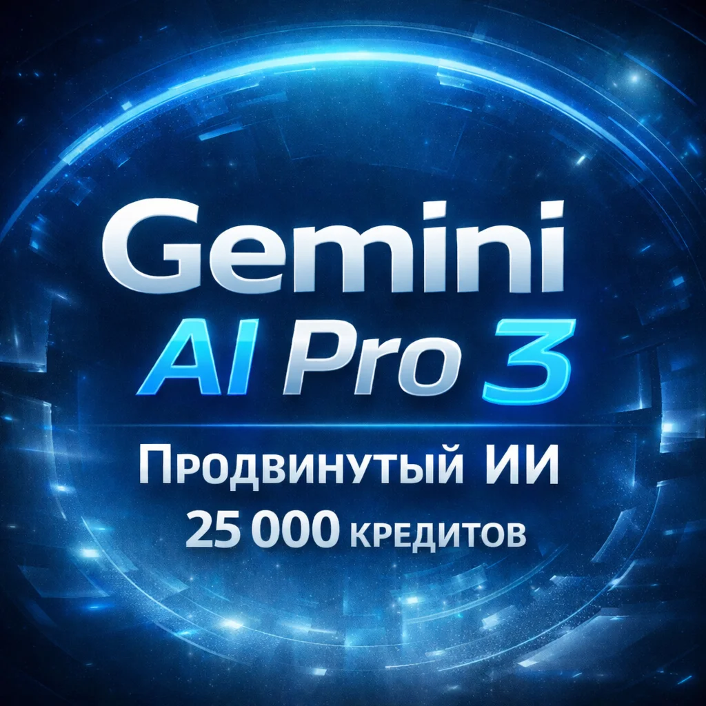 Gemini AI Pro 3 | 2 ТБ хранилища + 25 000 AI креди 💎
