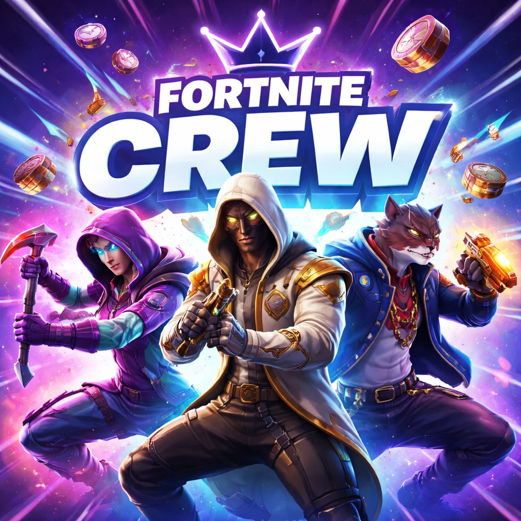 FORTNITE CREW 1 MONTHBATTLE PASS+ 1000 V-BUCKS+