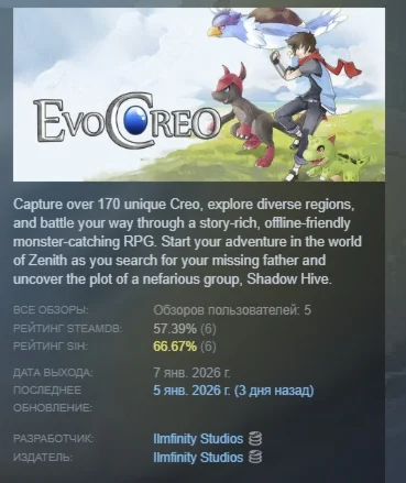 EvoCreo АВТОДОСТАВКА STEAM РОССИЯ