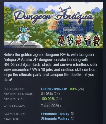 Dungeon Antiqua 2 АВТОДОСТАВКА STEAM РОССИЯ