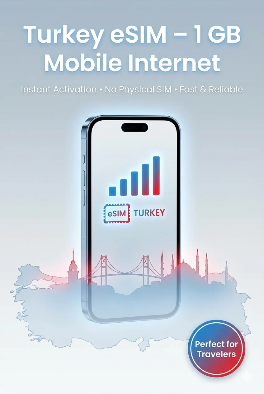 Тарифный план eSIM в Турции – 1 ГБ на 7 дней