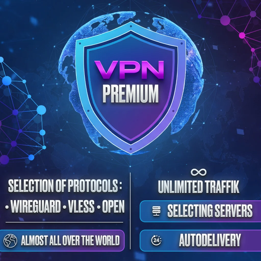 Premium VPN (WireGuard / VLESS / OpenVPN) — up to 1 Gbp