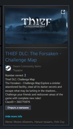 THIEF DLC: The Forsaken - Challenge Map GIFT REG FREE