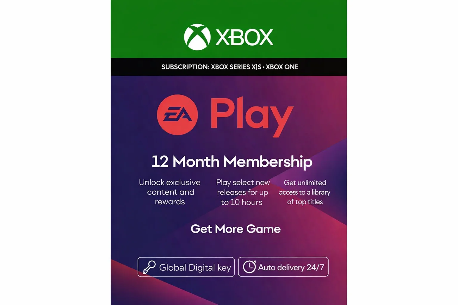 EA Play (EA Access) | 12 M Xbox (Глобальный Ключ| РФ)