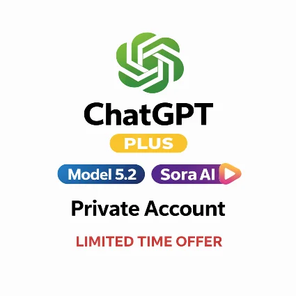 ChatGPT Plus for 1 Month | Model 5.2 + Sora Ai