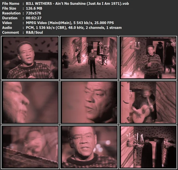 BILL WITHERS - Ain't No Sunshine