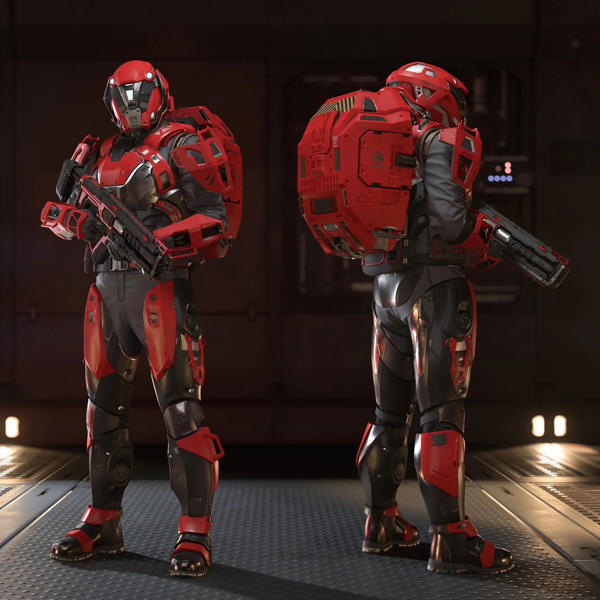 Greycat Aril “Red Alert” Armor & Assault Rifle Kit