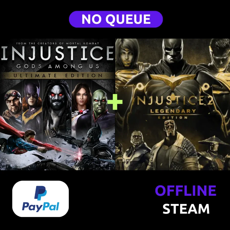 Injustice + Injustice 2 ALL DLC | STEAM | PAYPAL