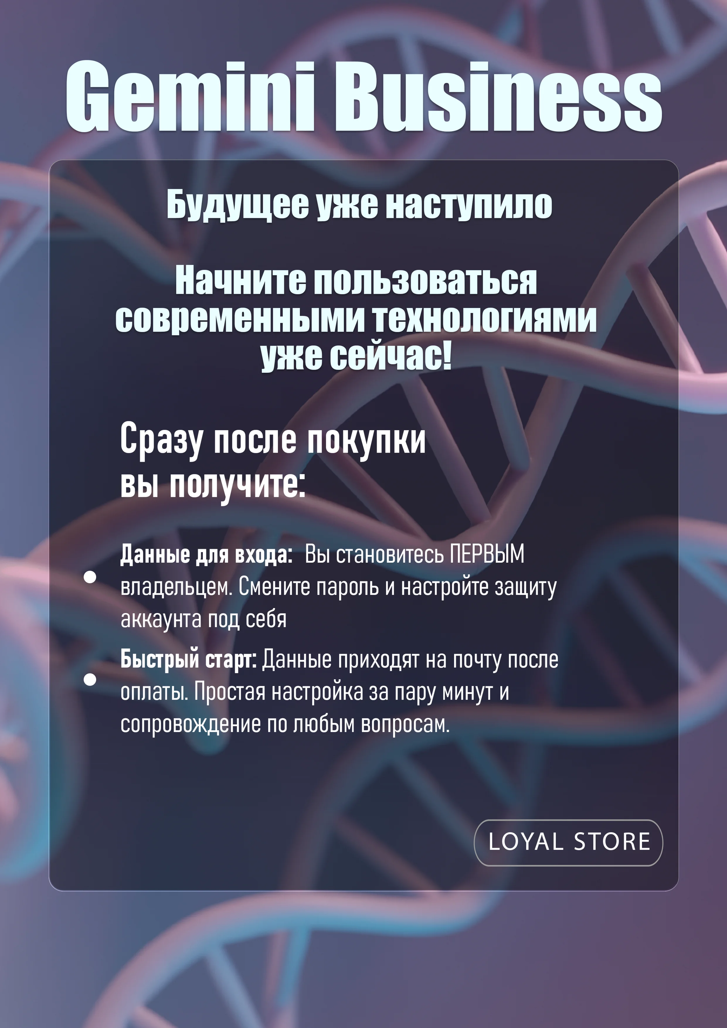 GEMINI BUSINESS | PERSONAL ACCOUNT | 1 MONTH