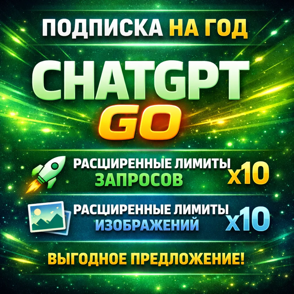 ChatGPT GO 1 ГОД | Приватный Аккаунт