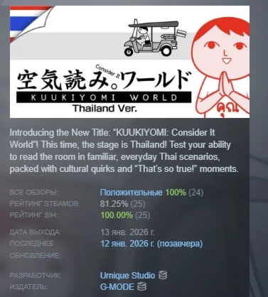 KUUKIYOMI Consider It World - Thailand Ver STEAM РОССИЯ