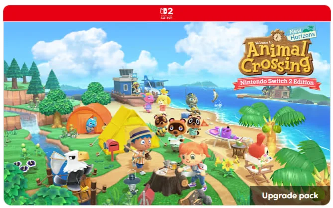 Nintendo switch 2 Animal Crossing: New Horizons upgrade