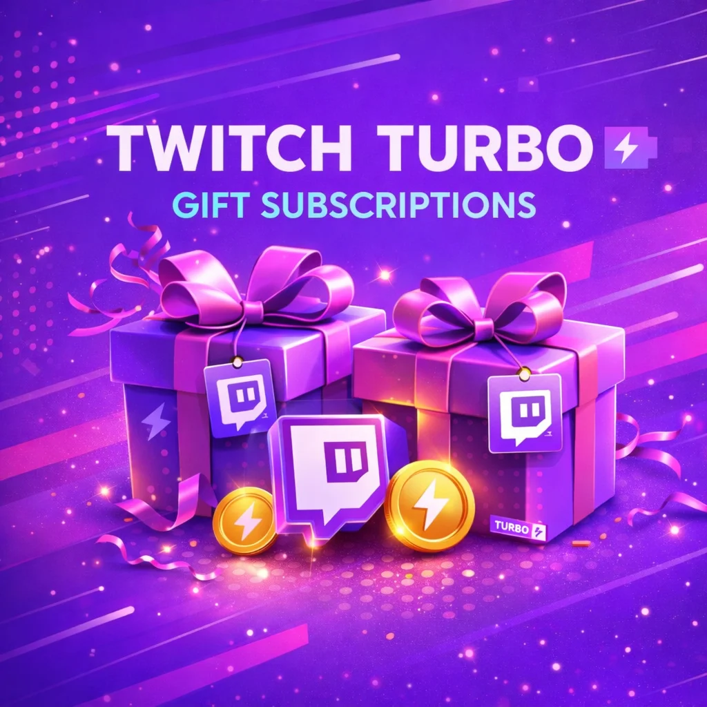 TWITCH TURBO GIFT SUBSCRIPTION 1 MONTH TO YOUR ACCOUNT