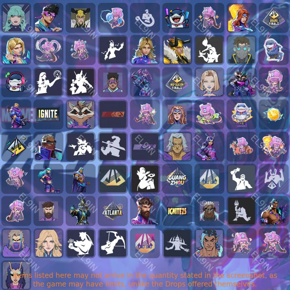 🏆Marvel Rivals💎Twitch Drops⭐73 предметов + 🎁