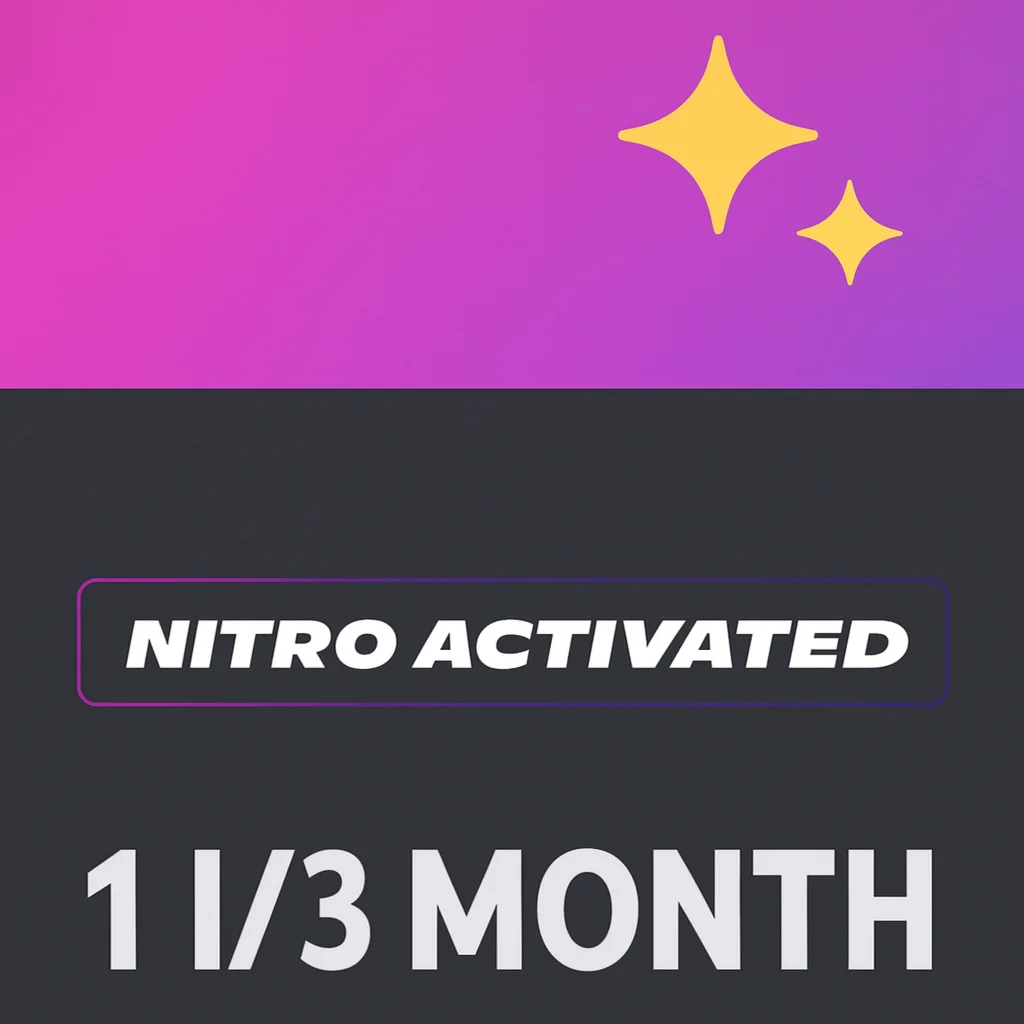 Discord Nitro ACTIVATE YOUR LINK 1/3 MONTH /🌍Global
