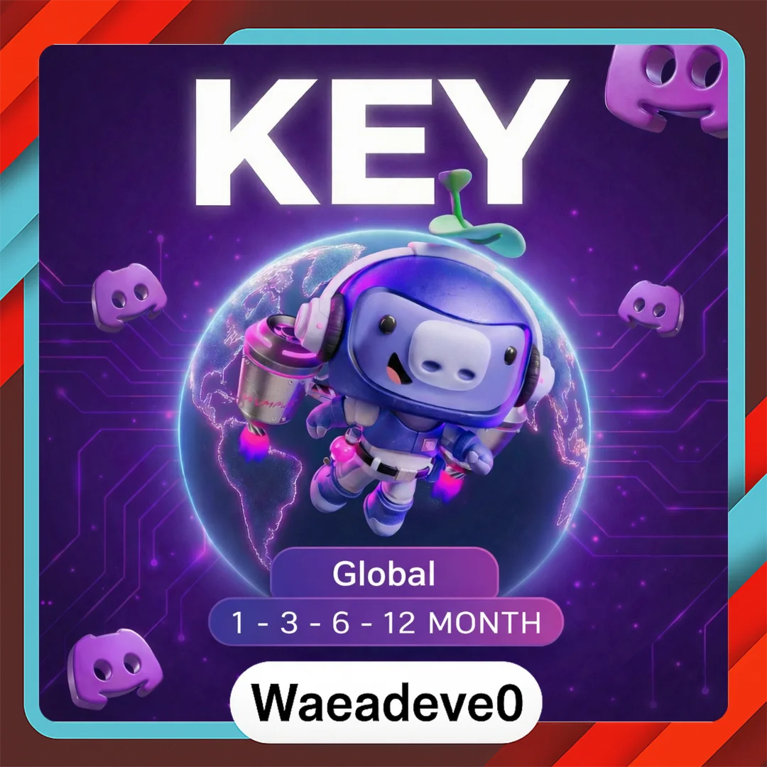 Ключ подписки Discord Nitro GLOBAL на 1-3-6-12 месяцев