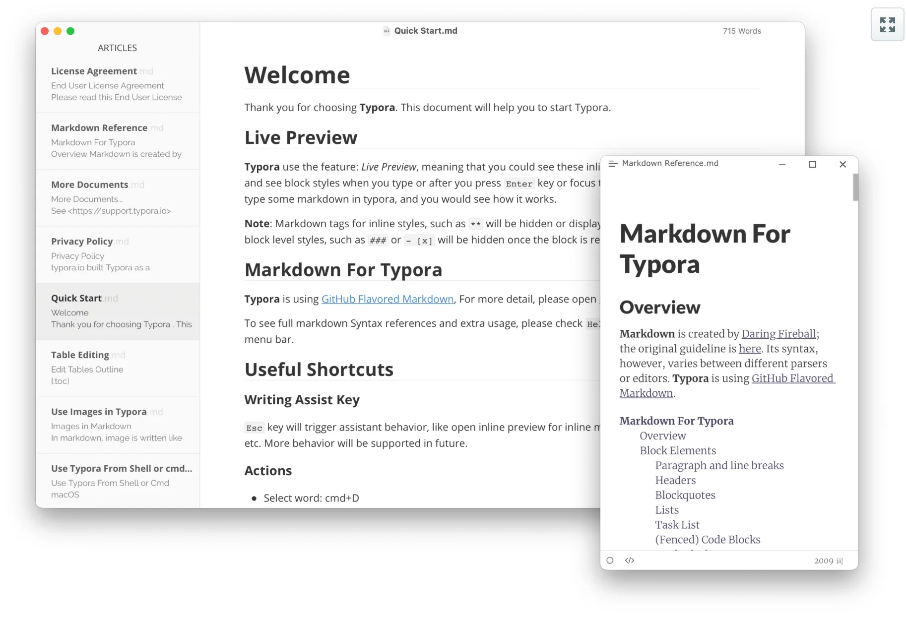 Typora Markdown Editor-Персональный&Совместный аккаунт