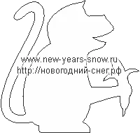 Трафарет обезьяны (символ 2016 года)