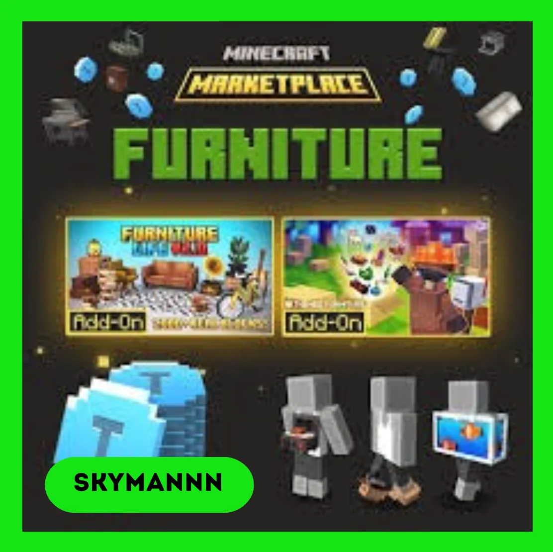 Furniture Starter Pack + 1720 Minecoins Bedrock Global