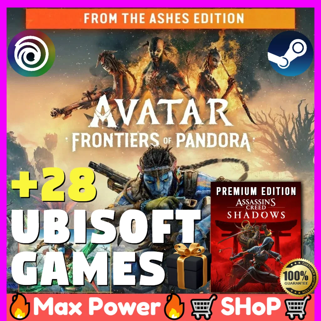 Avatar Frontiers of Pandora From The Ashes & Assassin's Creed Shadows +28 игр Ubisoft
