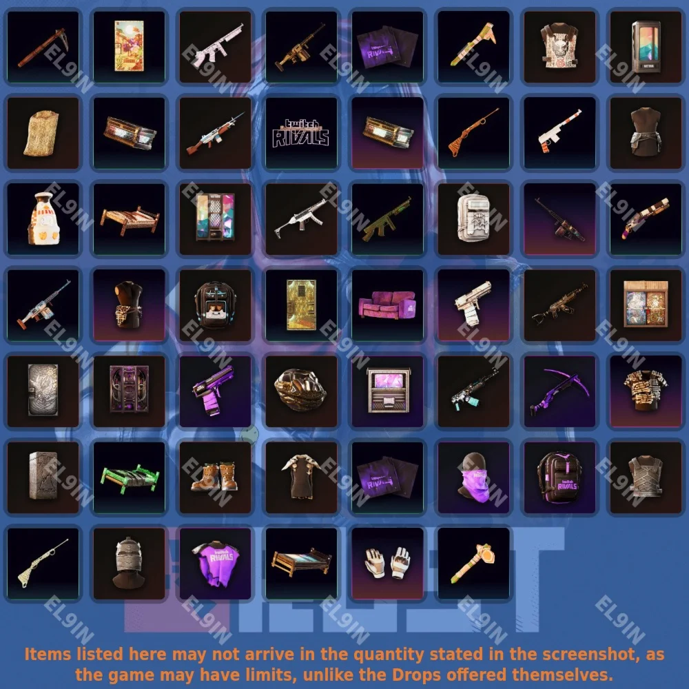 💎Rust🏆Twitch Drops🚀54 items + 🎁
