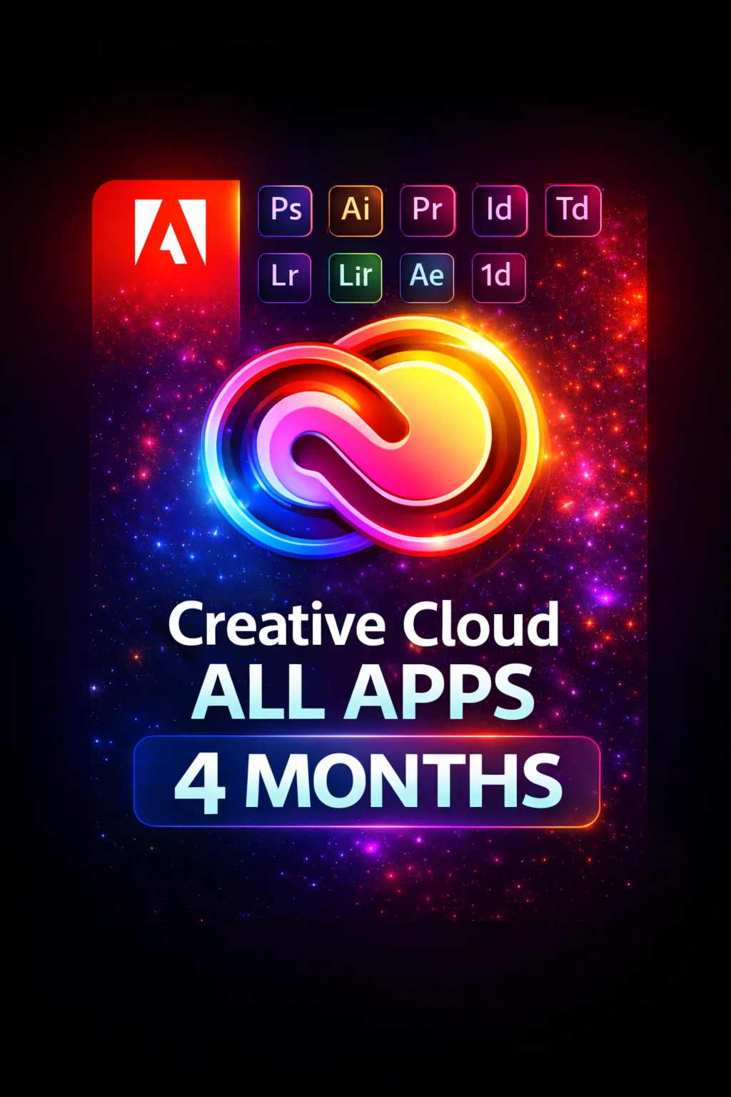 Adobe Creative Cloud All Apps – 4 Months Account