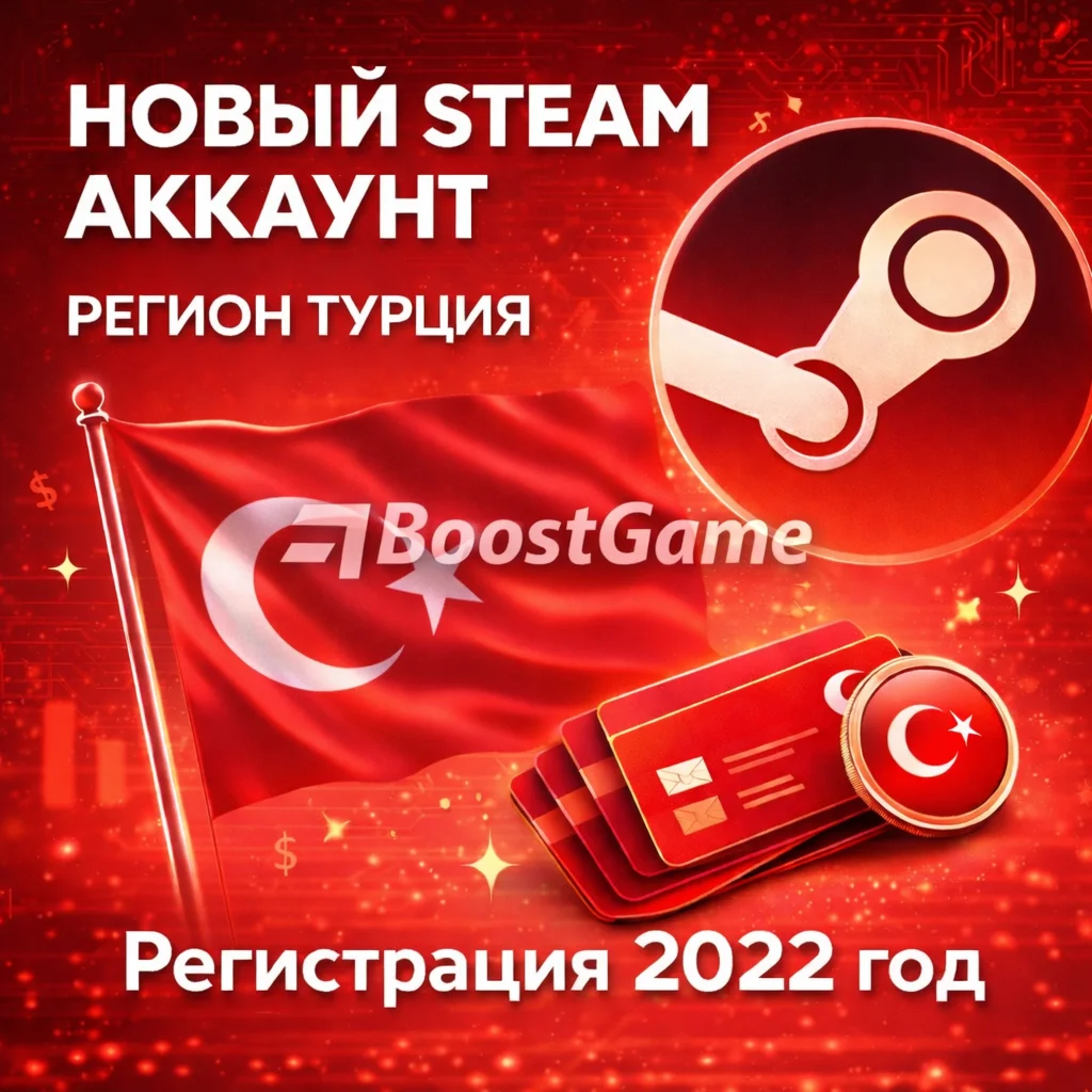 ・Новый Турецкий・Steam аккаунт・Регистрация 2022 год・