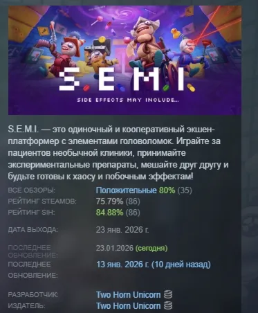 S.E.M.I. – Side Effects May Include... STEAM RUSSIA