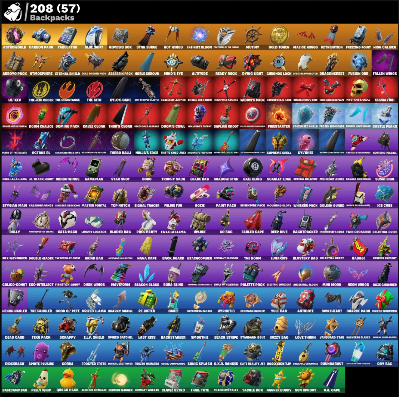 FN (ALL PLATFORMS) | 188 skins (62 paid) | Full access