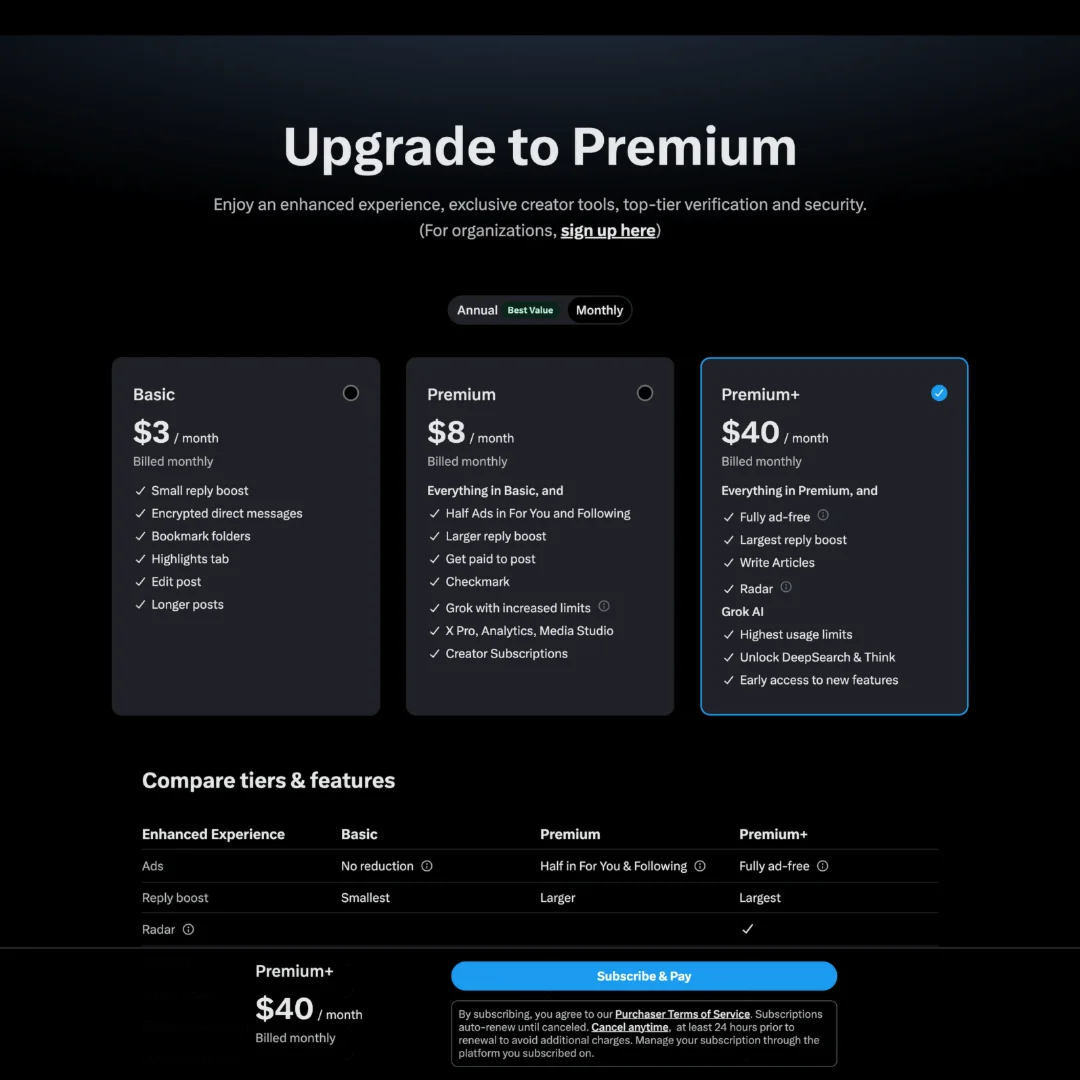 Twitter X Premium/Plus, SuperGrok | FAST, FULL WARRANTY