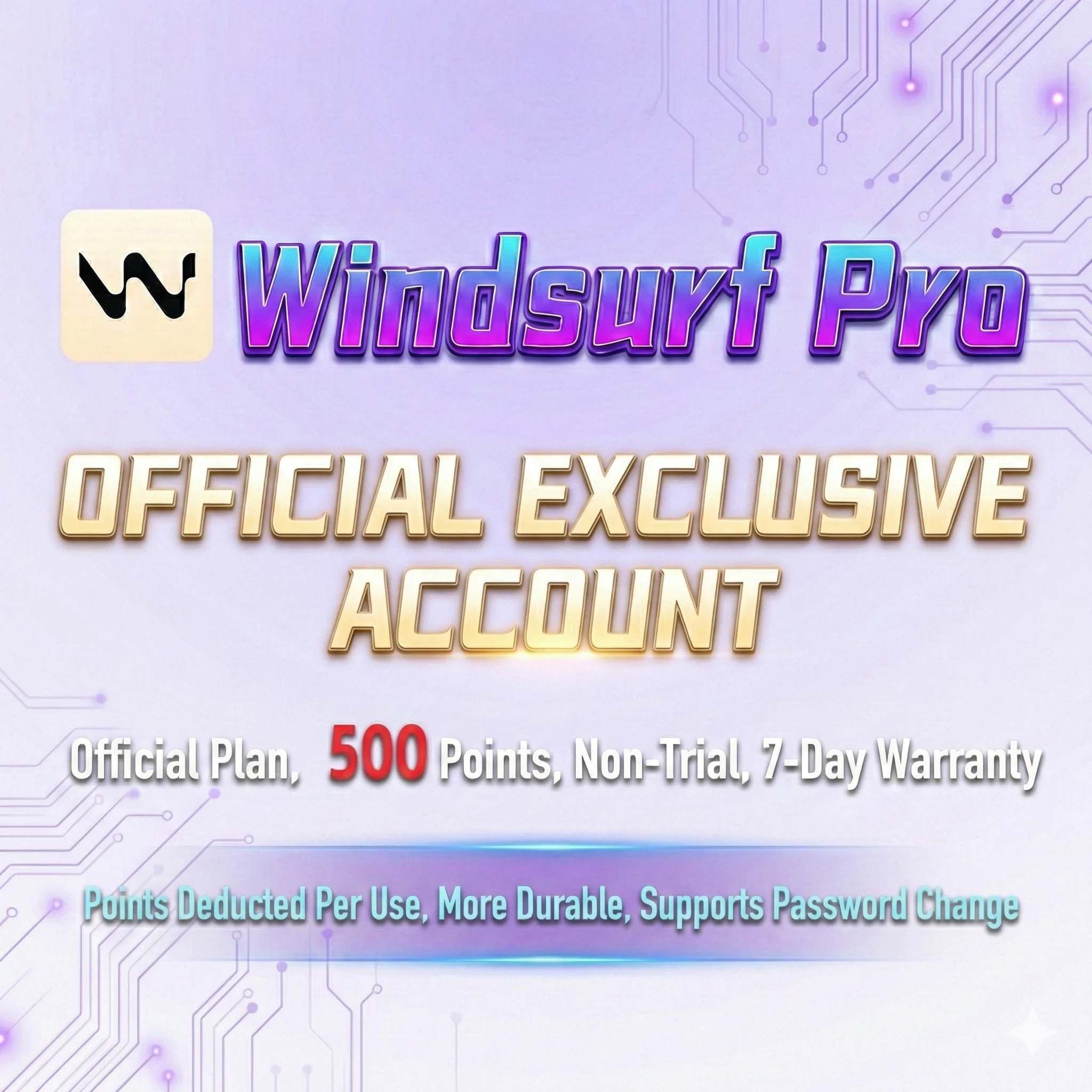 Windsurf Codeium AI Pro | 500 Credits | 30 Days