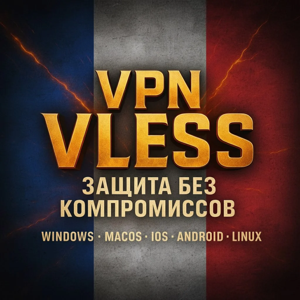 VLESS VPN (Франция) | Автовыдача | Без блокировок
