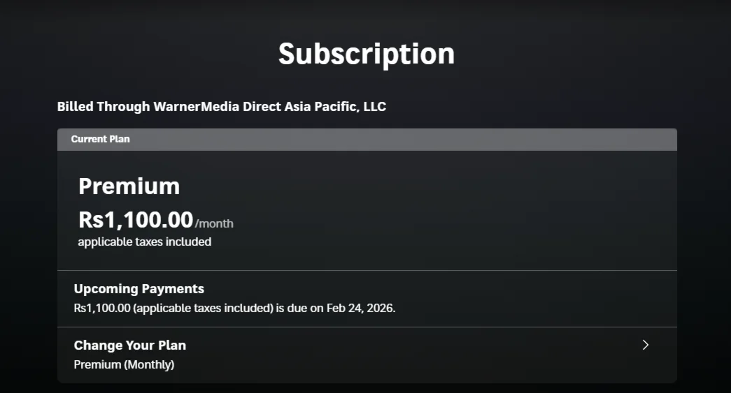 HBO Max Premium (1 Month) to Your Account