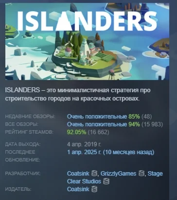Islanders 2019 АВТОДОСТАВКА STEAM GIFT РОССИЯ
