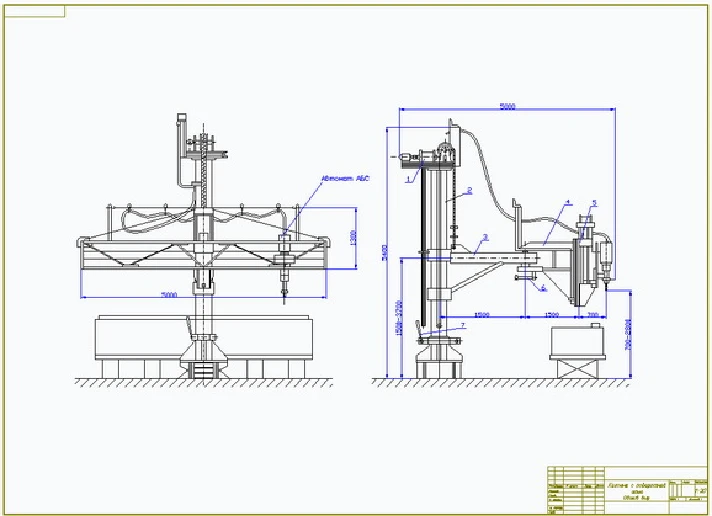 Drawing column welding with rotary axis (overview)