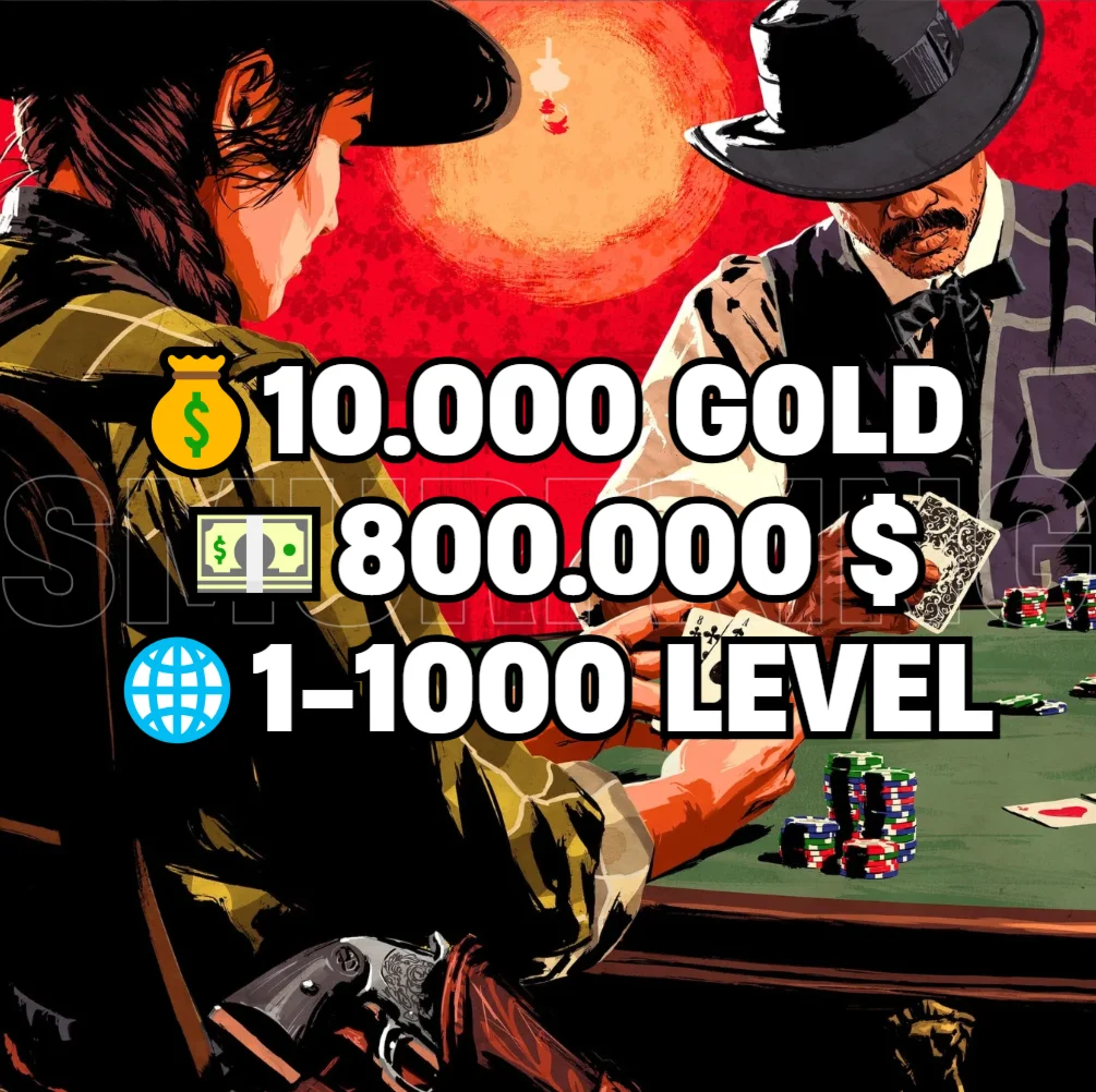 RDO • 10.000 GOLD BARS + 800.000 MONEY $ + 1-1000 LEVEL • RDR2 • RED DEAD ONLINE