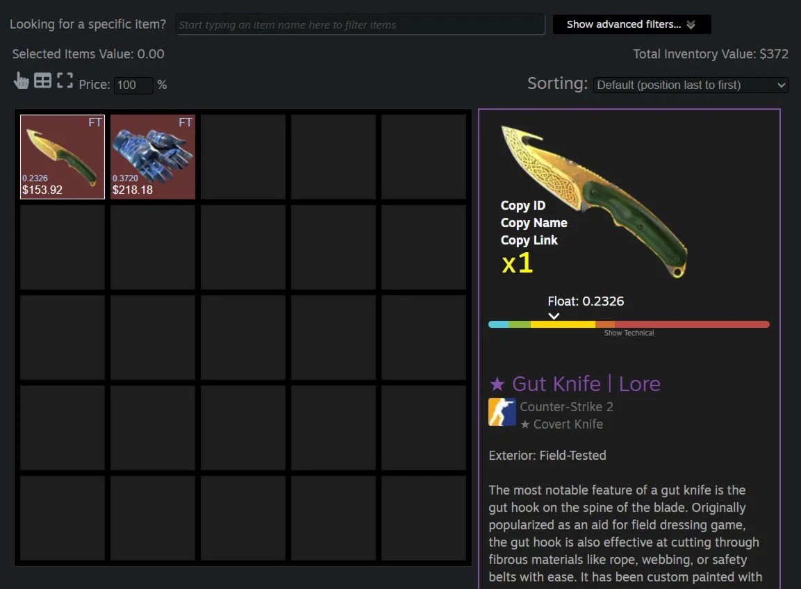 CS2 + СКИНЫ НОЖ + ПЕРЧАТКИ С ИНВЕНТАРЕМ ОТ 370$ FACEIT