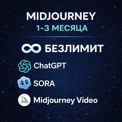 🔮MIDJOURNEY V7 БЕЗЛИМИТ🔥ПОДПИСКА⚙️+🎁ПОДАРОК