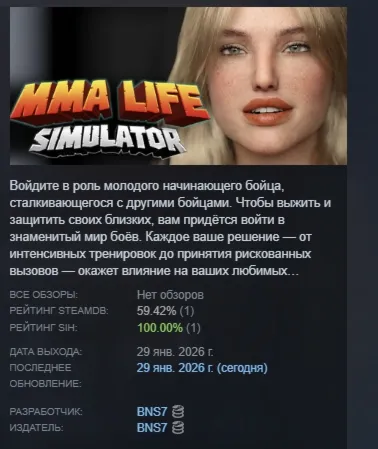 MMA Life Simulator АВТОДОСТАВКА STEAM РОССИЯ