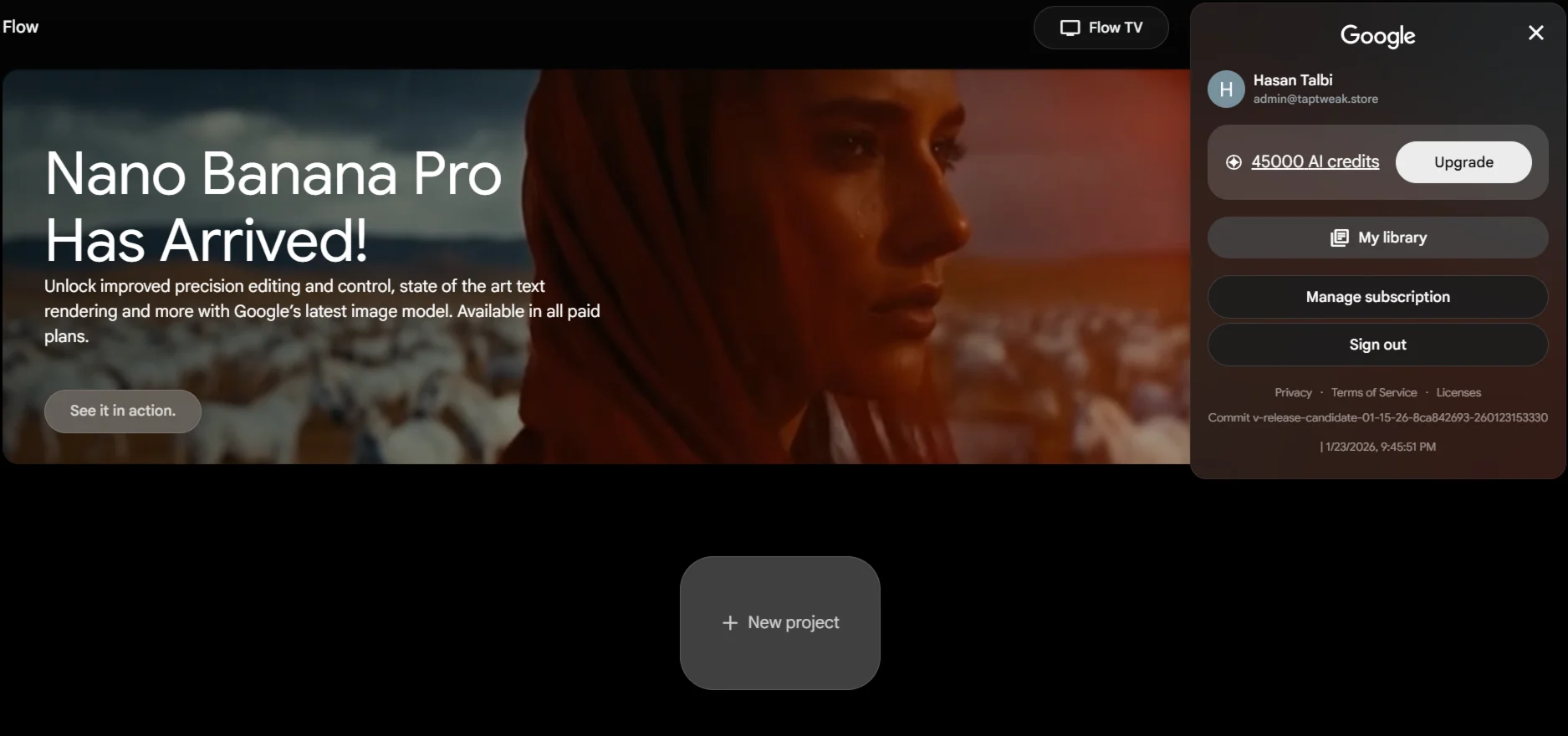 Gemini AI Ultra Veo 3.1 Flow 45000 Credit | Account