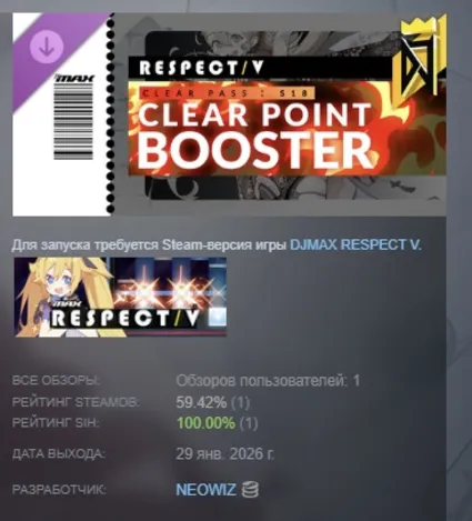 DJMAX RESPECT V - CLEAR PASS S18 : CLEAR POINT BOOSTER