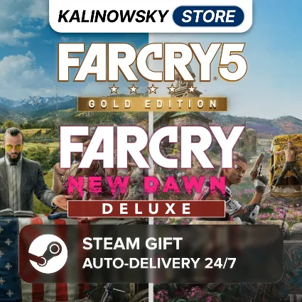 🚀 FAR CRY 5 GOLD + FAR CRY NEW DAWN DELUXE · ВЕСЬ МИР