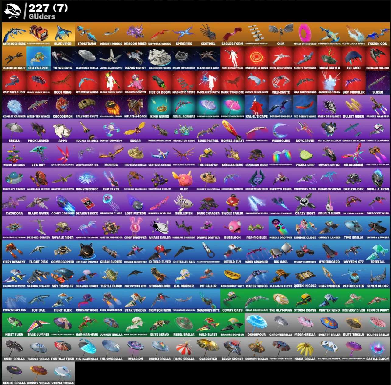 FN (ALL PLATFORMS) | 259 skins (36 paid) | 900 VB