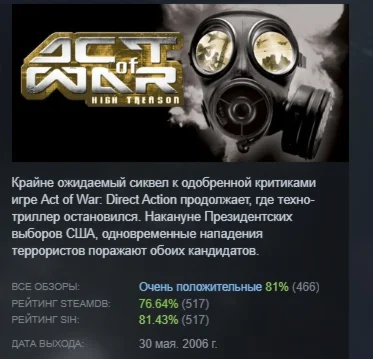 Act of War: High Treason АВТОДОСТАВКА STEAM РОССИЯ